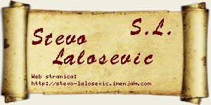 Stevo Lalošević vizit kartica